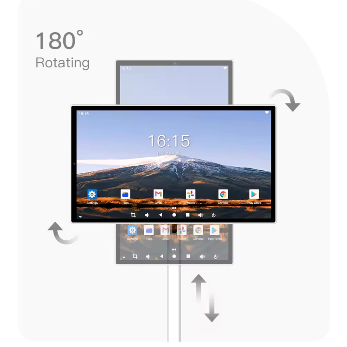 24 Inch Portable Tv with 13MP Camera Smart Mobile Rotation Monitor Touch screen smart portable